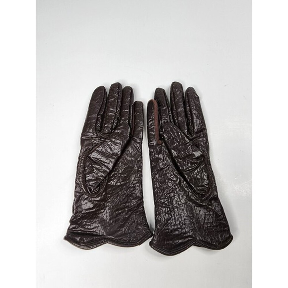 Vintage Dark Red‎ Gusset Dress Gloves Hong Kong Driving Gloves Size 6.5/7.5